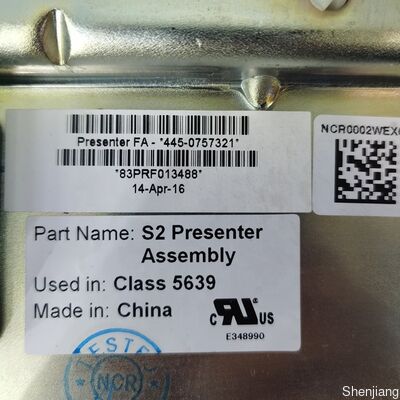 Conjunto Apresentador S2 NCR 4450757321 F&A FRU 66xx Módulo ATM Sobressalente