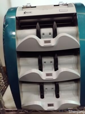 Máquina de Classificação de Notas Bancárias Kisan Contador de Dinheiro Detector Azul com Display LED Smart K3 S16E01-3659