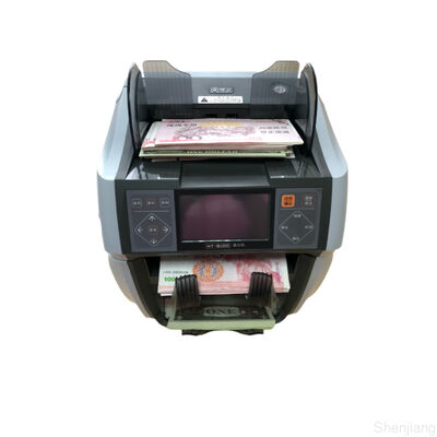 Bolsos duplos da máquina de classificação da cédula de TFT de 4,5 polegadas para a moeda múltipla