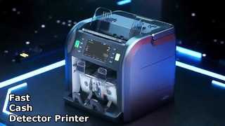 Detector portátil de notas multimoedas SJ668 com impressora e garantia vitalícia